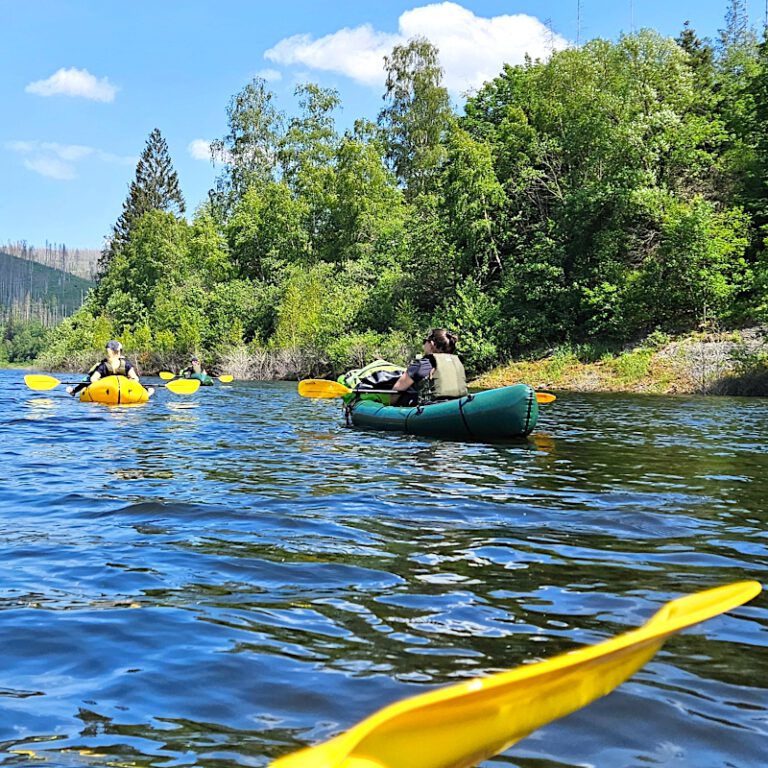 Outdoor Abenteuer im Harz - Packrafting Touren auf der Okertalsperre